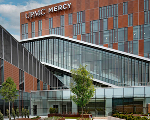 Exterior picture of UPMC Mercy Pavilion