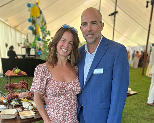 John and Holly Mascaro at garden event