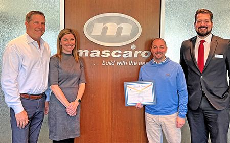 Pittsburgh Chamber of Commerce Award Group Photo Pittsburgh Airport Area Chamber of Commerce congratulated Mascaro for being a five-year member!