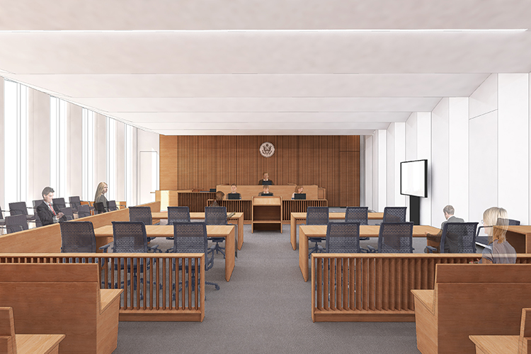 Harrisburg Courthouse Courtroom Rendering