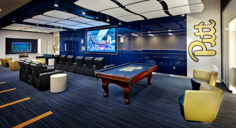 Pitt Football Locker Room, UPMC Rooney Sports Training Facility